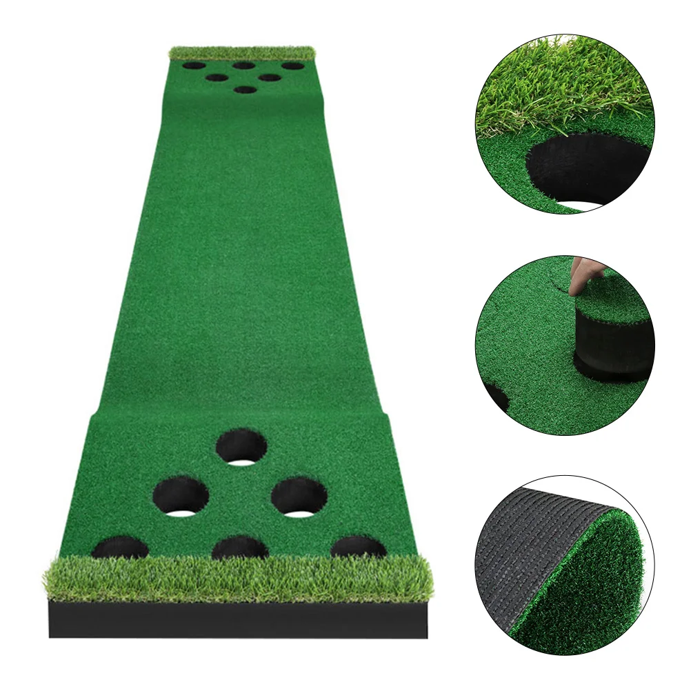 

Par Swing Trainer Putting Exerciser Mat Golfs Multi-hole Putter Pad Practice Carpet Indoor Office