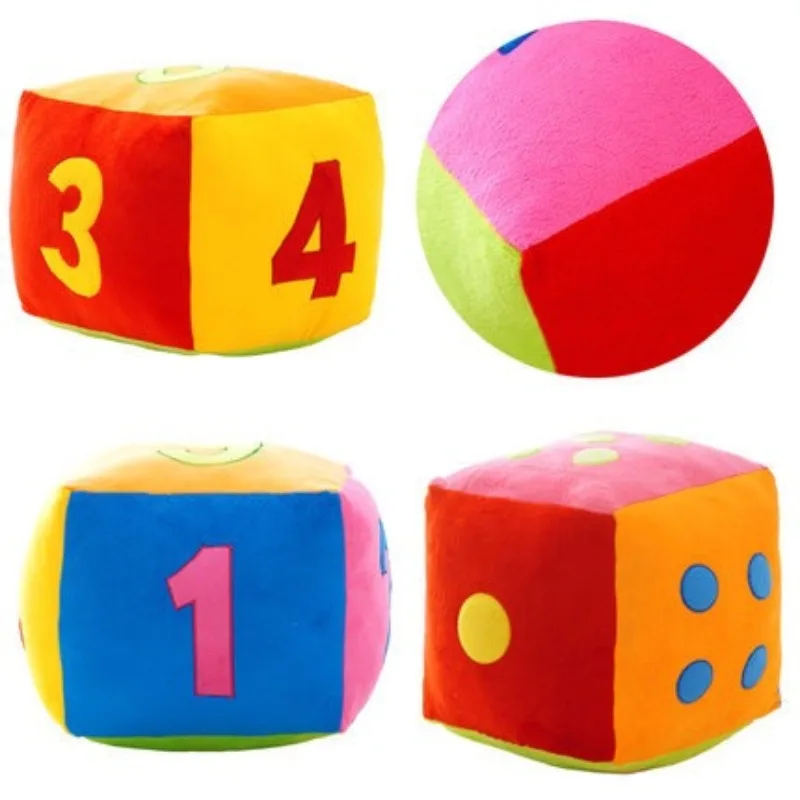20cm Creative Dice Dots Plush Toys Stuffted Number Pillow Doll Children's Early Education Digital Cognitive Home Decoration