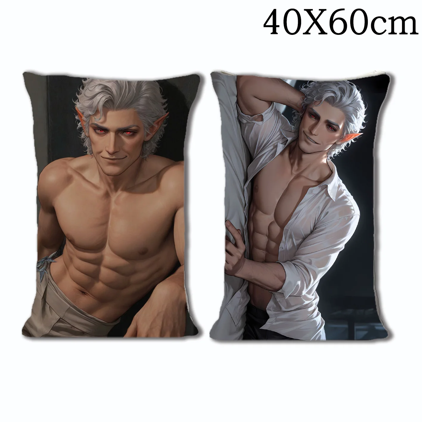 Dakimakura Anime Astarion Pillow Cover Sofa Cushion Double-side Print Throw Pillow Case 40X60cm
