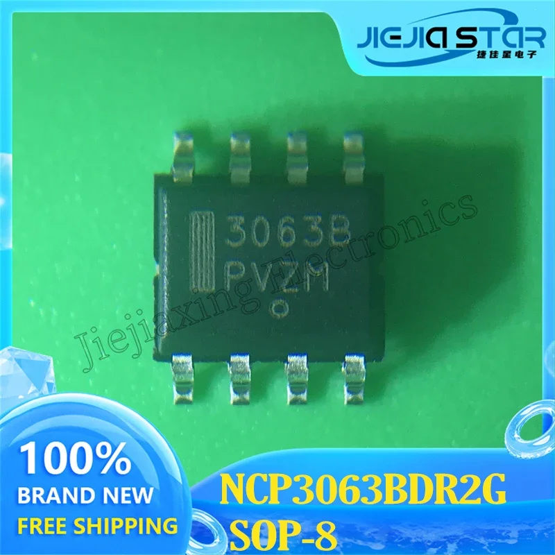 Switching Voltage Regulator Chip, NCP3063BDR2G, NCP3063 SOP-8, Part Mark 3063B, 100% Brand New and Original Electronics