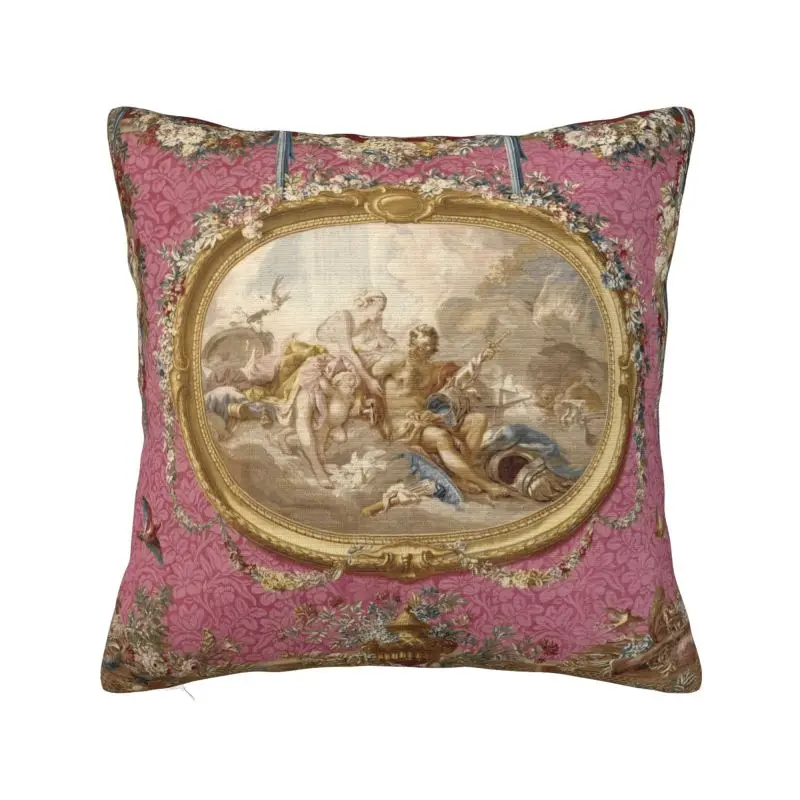 Venus Aux Forges Pillow Covers Home Decor Kawaii Boucher Rococo Renaissance Cushion Decoration Salon Square Pillowcase
