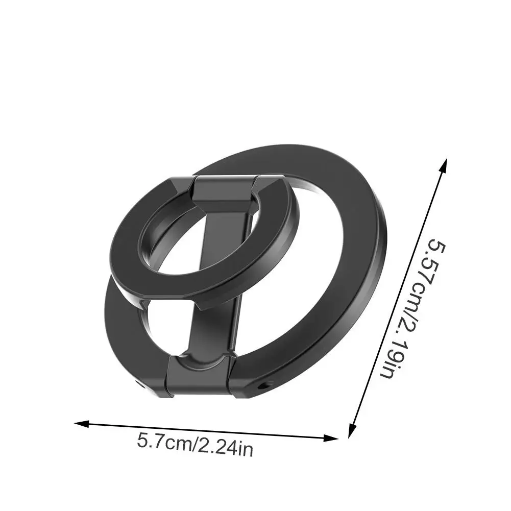 Foldable Double Sided Magnetic Phone Holder For MagSafe Metal Alloy Desktop Stand Buckle Phone Accessories