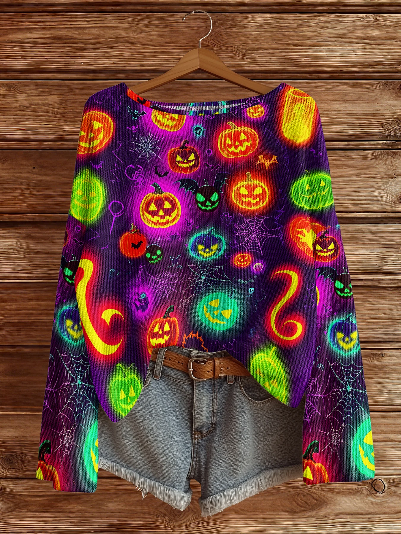 

Autumn Winter Knitted sweaters Halloween Vintage Fashion Sweater Streetwear jumpers for girls y2k Tops Halloween Clothes Women