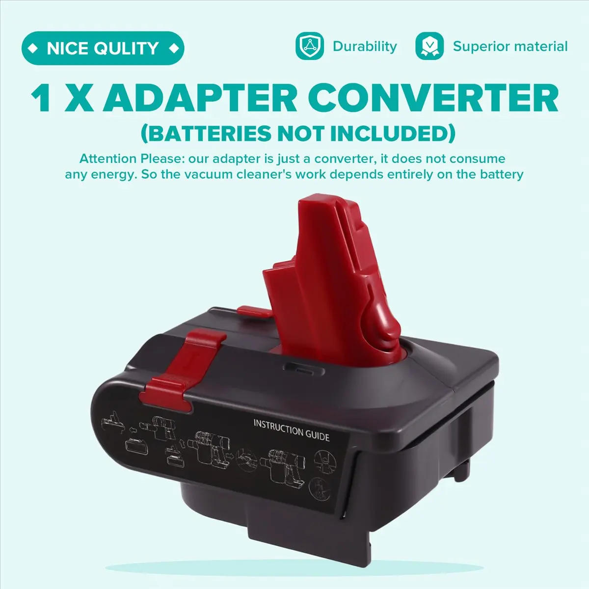 Adapter for V8 V7 V6 Battery Replacement for 18V Battery Converter Work for V6/V7/V8 Vacuum Cleaner