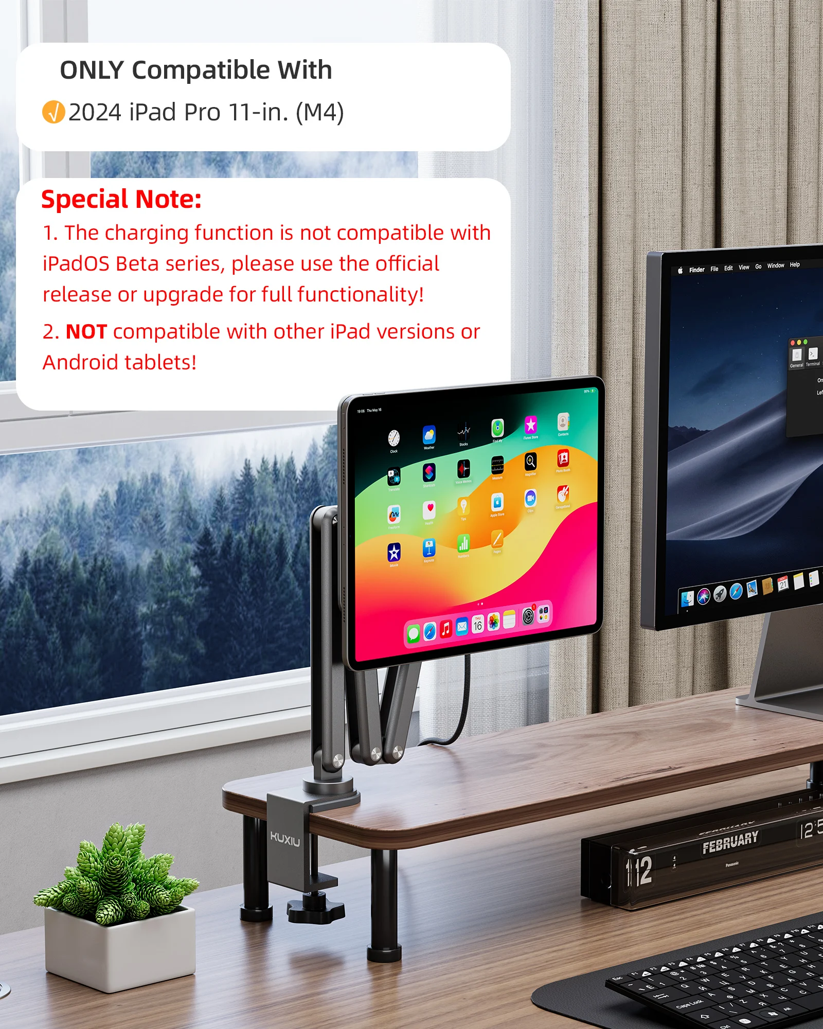 KUXIU X36PRO MAX 磁気ワイヤレス充電ホルダー iPad Pro 12.9/11インチ