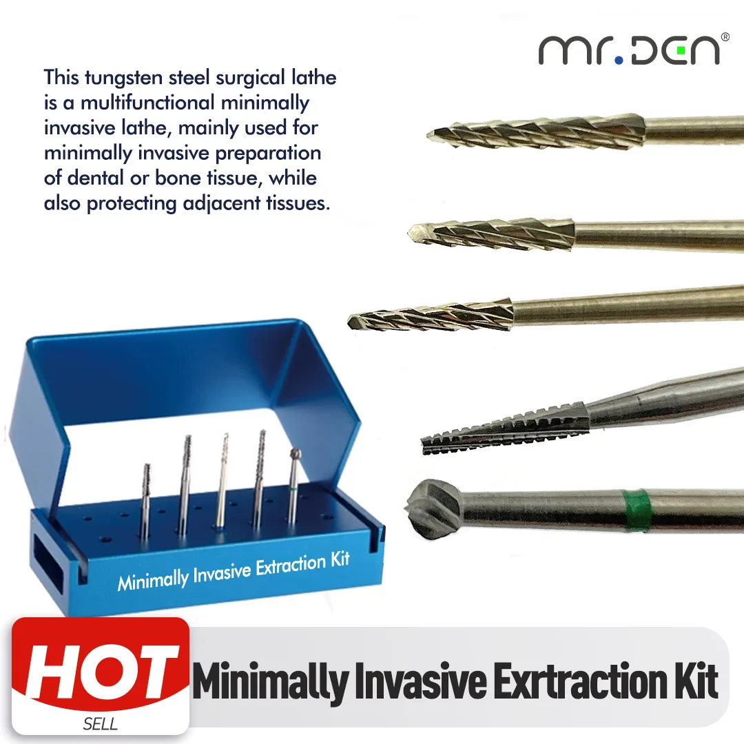 

Хирургическая токарная игла из вольфрамовой стали. Удаление жестких тканей. Обеспеченные зубы. Боковая резка. Минимально инвазивное разделение корней.