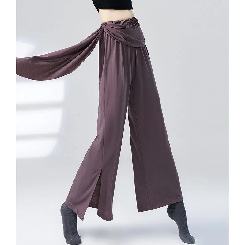 

Modern dance pants drape Chinese classical dance costumes practice clothes straight and elegant new wide-leg pants