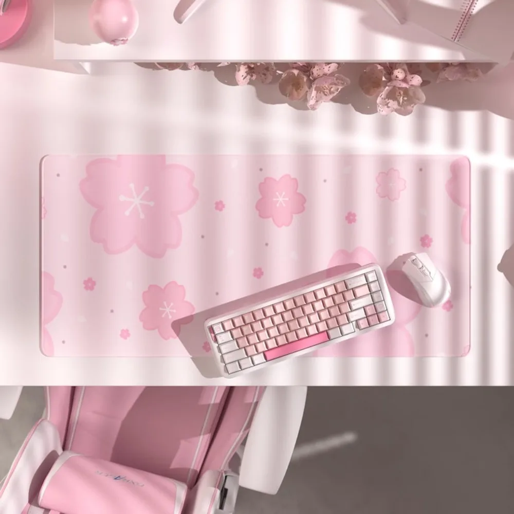 Sakura Desk Mat - Pink Cherry Blossom Mousepad desk mat alfombrillas gaming mouse pad grande alfombrilla ratón mousepad gamer