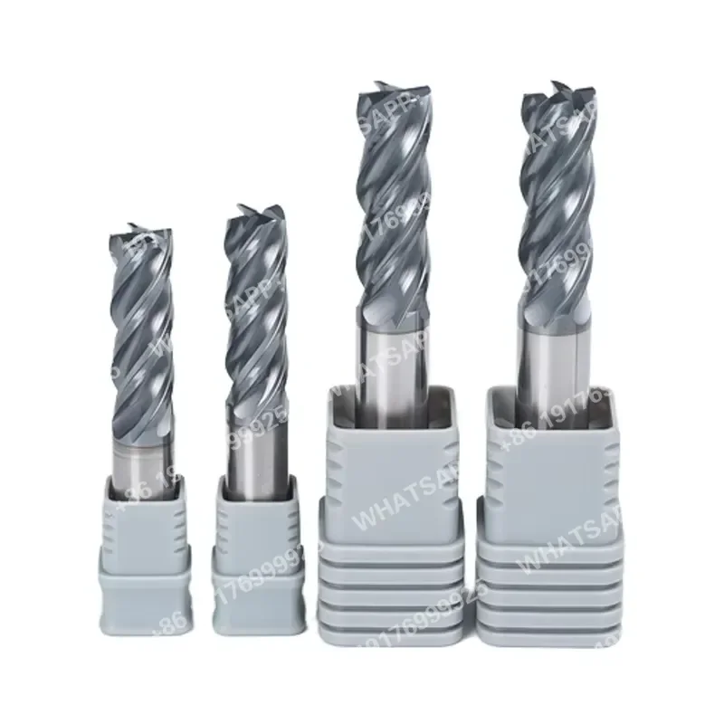ODM/OEM Supported Four-Flute Straight Shank Flat End Milling Cutter Custom New Design Wholesale Available AlCrN+ Coated D20MM