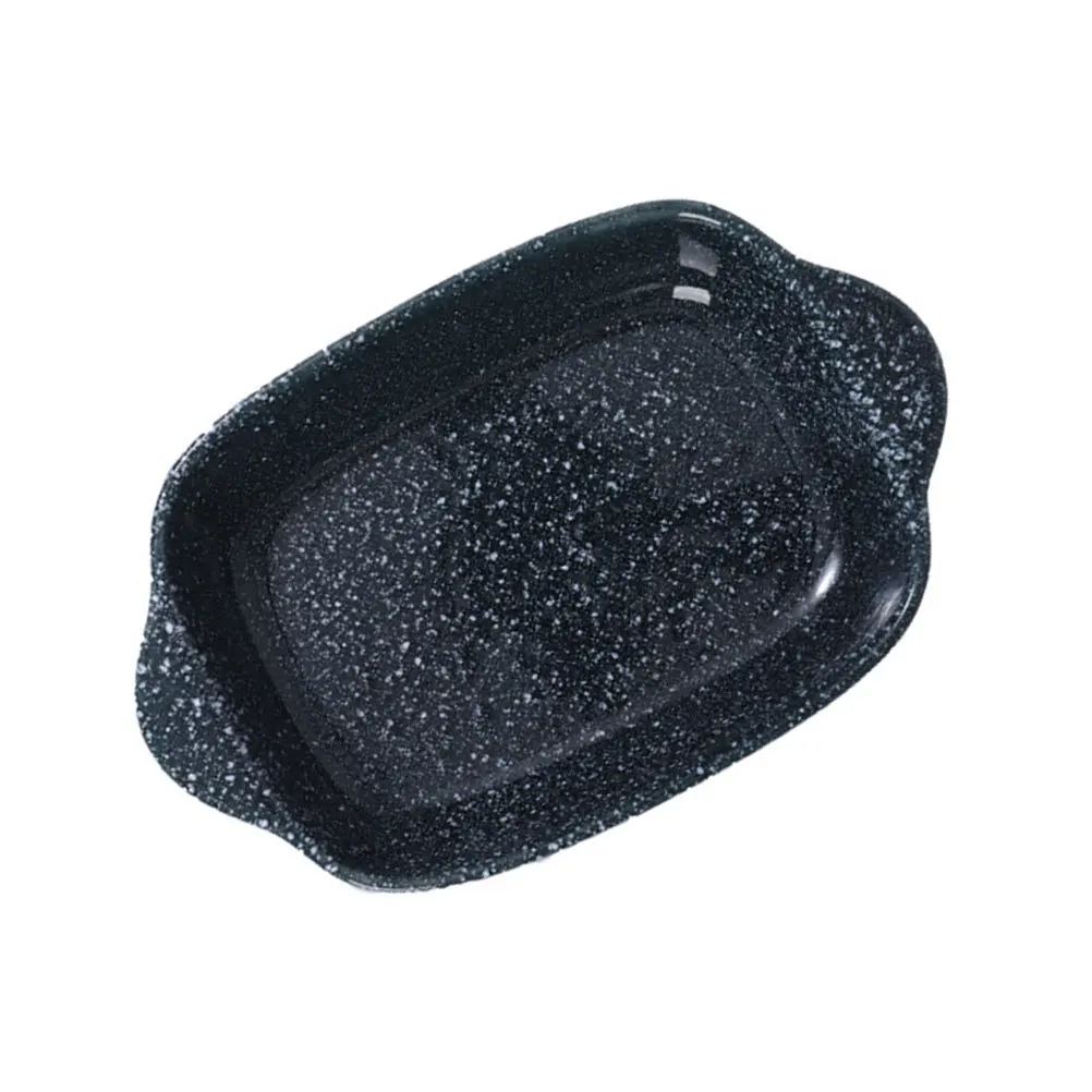 

Ceramic Double Handle Oven Safe Baking Pan Microwave Serving Plate Food Storage Serving Dish Oven Plate