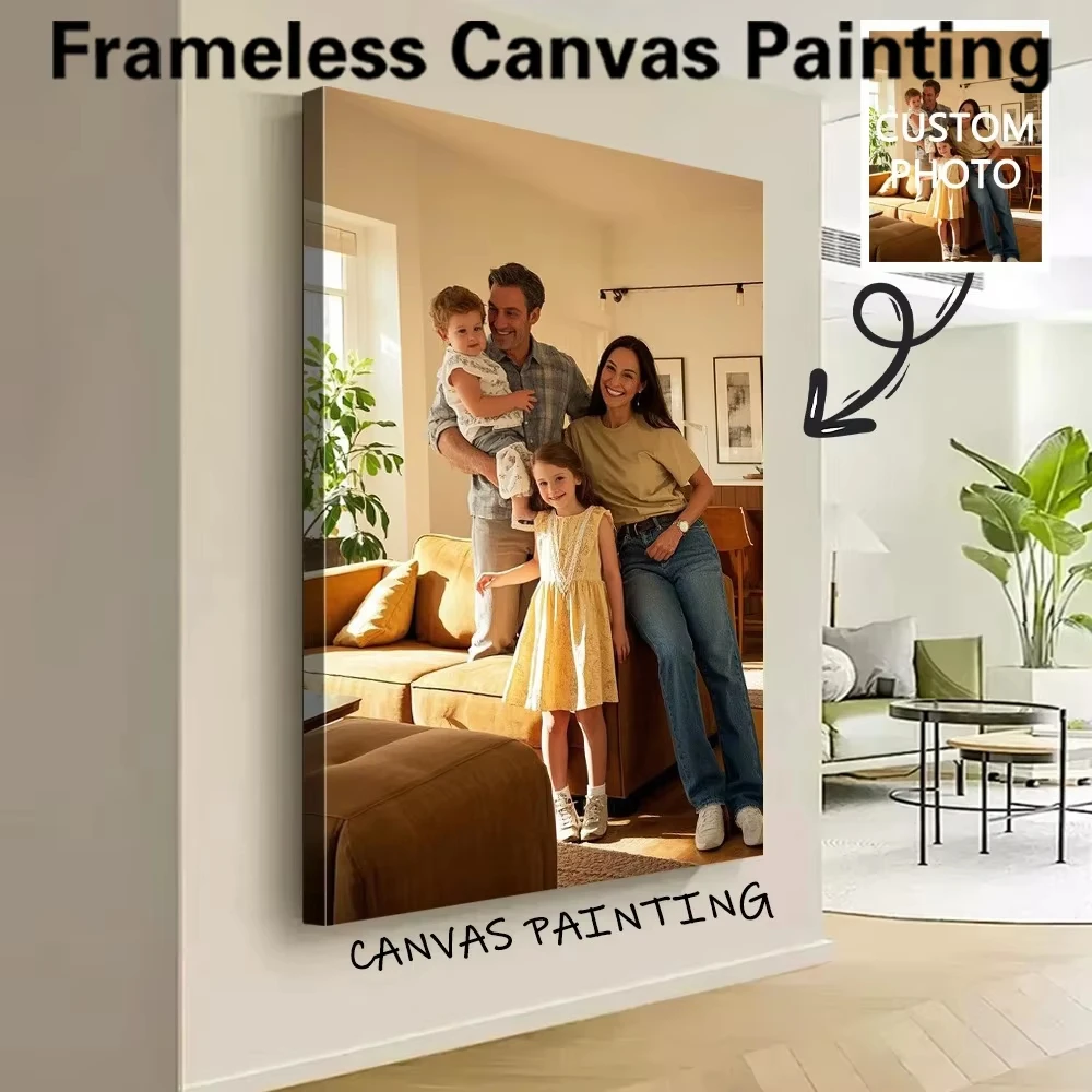 1 pièce, toile murale personnalisée sans cadre, photo de groupe, peinture sur toile, affiches et impressions nordiques pour la d