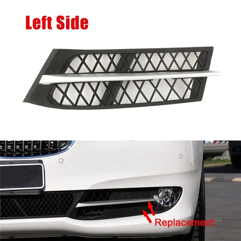 Car L&R Front Bumper Side Opened Cover Grille Trim for BMW 5 Series F07 GT 2010-2013