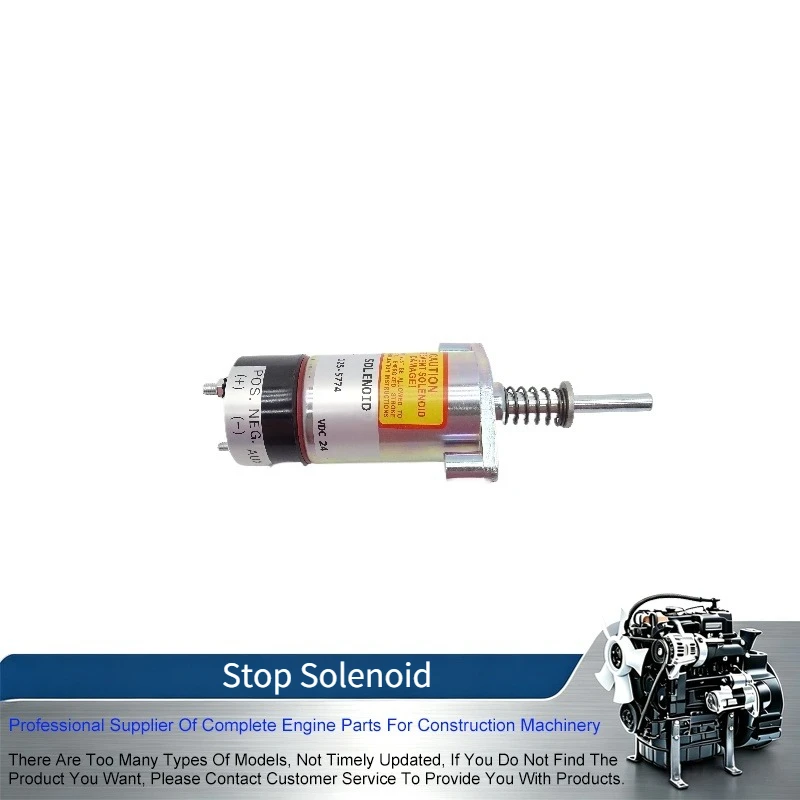 CA1255774 125-5774 1255774 24V Stop Solenoid For Caterpillar Engine 3304 3304B 3306 3306B 3306C 3406B 3406C