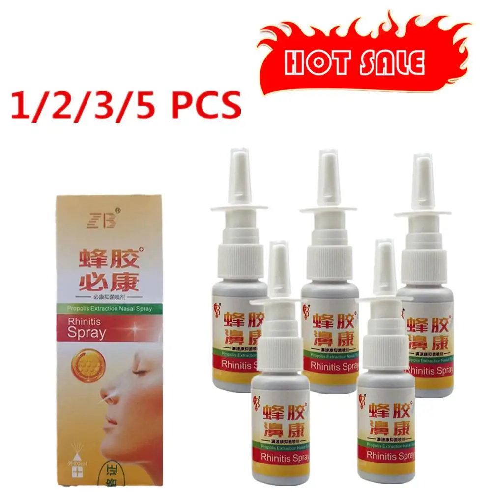 PULVERIZADOR Nasal de extracción de propóleo, tratamiento de Sinusitis crónica, incomodidad Nasal, gota Nasal, picazón, pomada de hierbas frescas, 1-5X