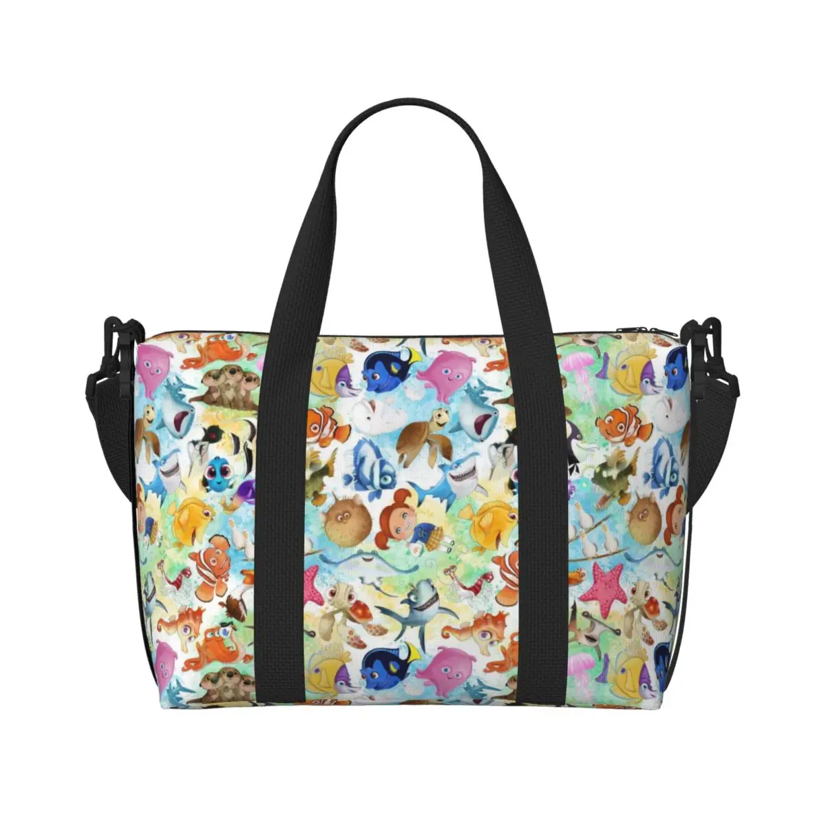 

Пляжная сумка-тоут «В поисках Немо» для женщин с большим отделением, для пляжа, спортзала и путешествий