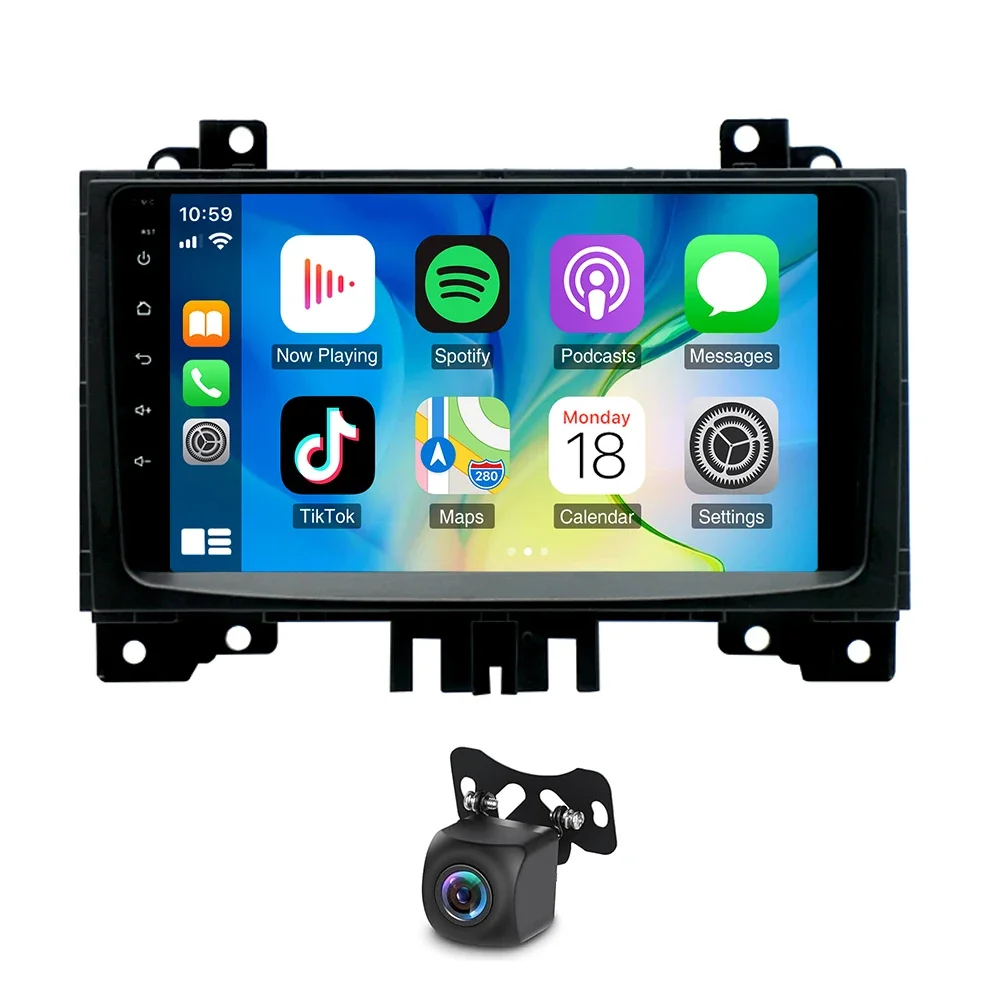 9 Zoll Android 13 für Sprinter 2006–2017 Autoradio-Radio Navi 2+32G mit Carplay Android Auto WiFi FM/RDS SWC + AHD-Backup-Kamera