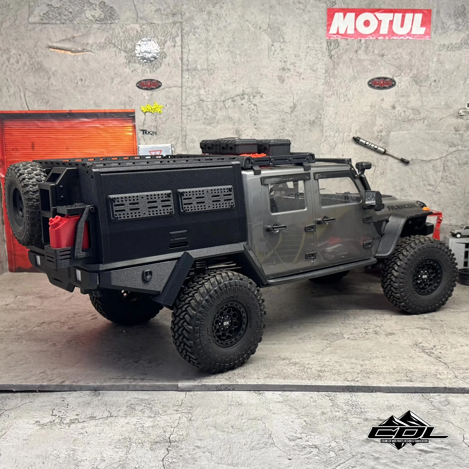 1/8 RC Rock Crawler Truck Australian Hunting Style Rear Cargo Bed Simulation Shape For Crossrc EMO X4 Vehicle Exterior Mod Parts