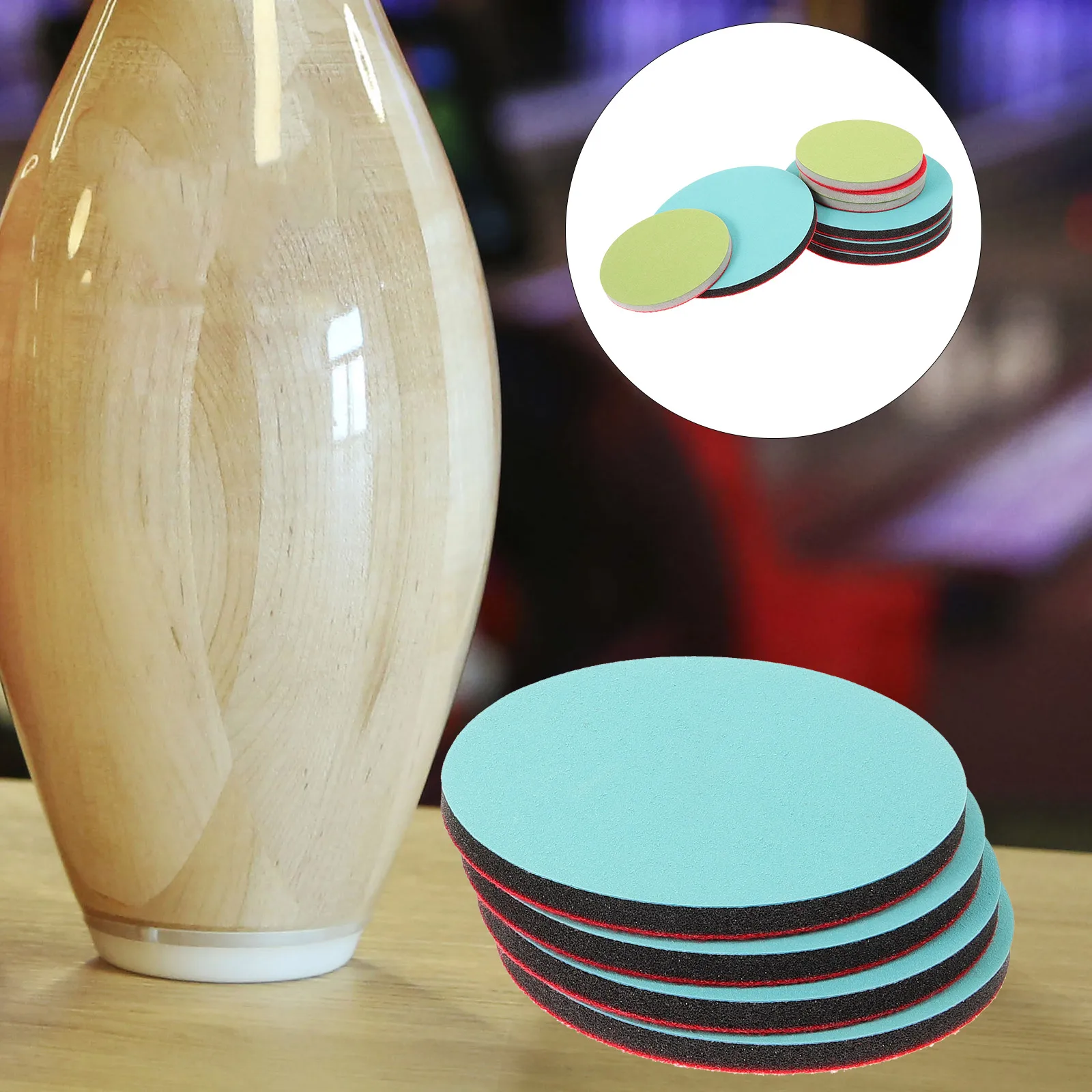 

8pcs Bowling Sanding Pad Polishing Pads For Ball Metal Plastic Efficient Cleaning Sponge Abrasive Resistant Fast