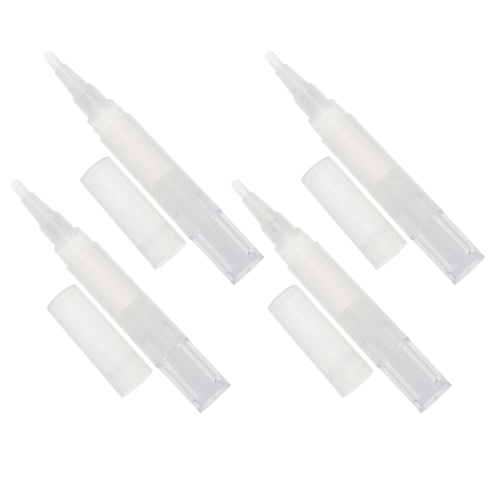 4 Pcs Oil Based Paint Markers Refill Pen Nail Lip Gloss Accessory Polish Abs Empty