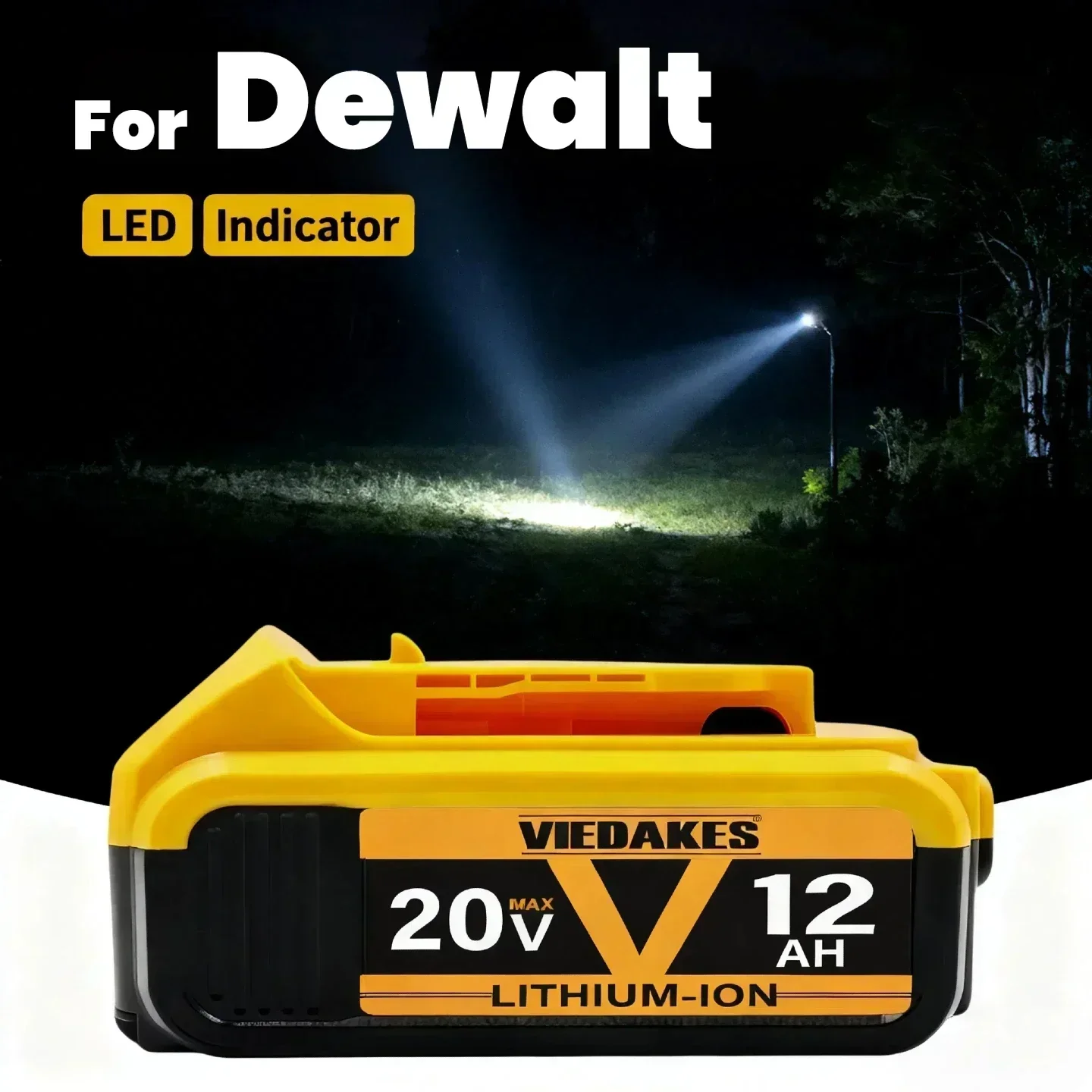 

100% new 20V 8AH/10AH/12AH rechargeable tool batterySuitable for Dewalt 20V batteryDCB200 DCB205 DCB206 DCB181DCB112 charger✔✔✔