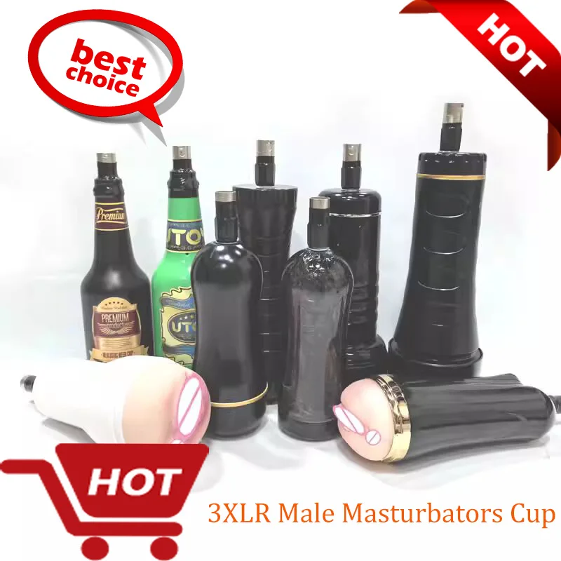 DIY Sex Machine Attachments Masturbation Cup Vagina Anal Sex Cup 3XLR Adapter Quick Air Connector Accessories Sex Toys for Men