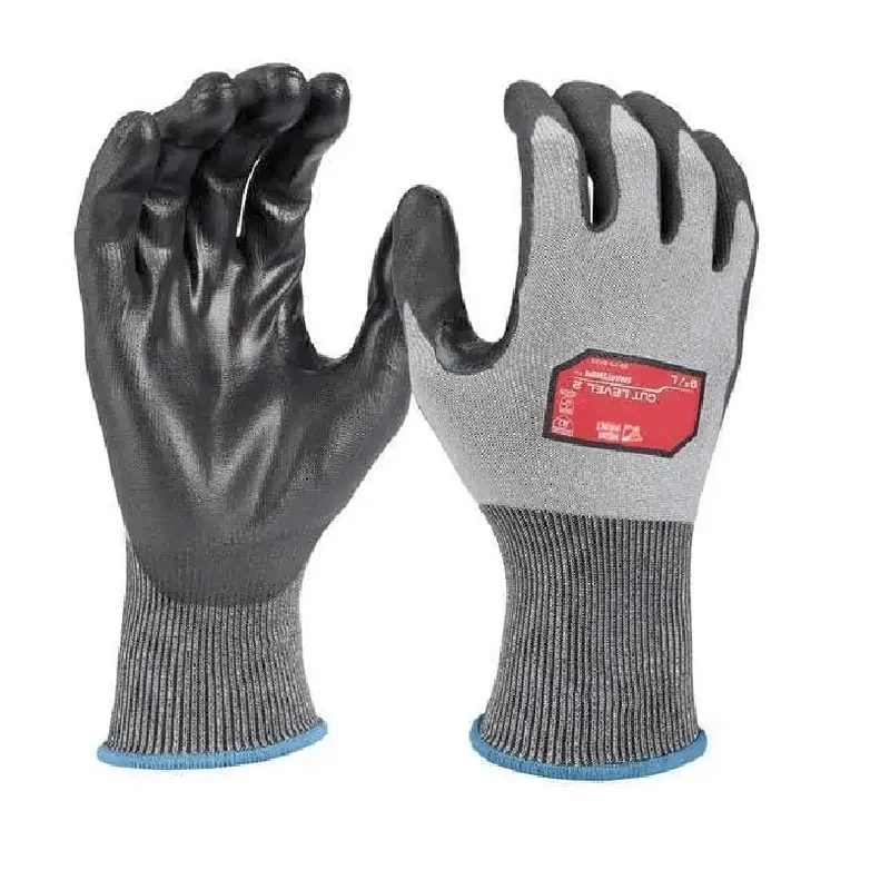 

12 Pair Cut Level 3 High Dexterity Polyurethane Dipped Gloves - L, A3 Cut Level, 18 ga, Gray