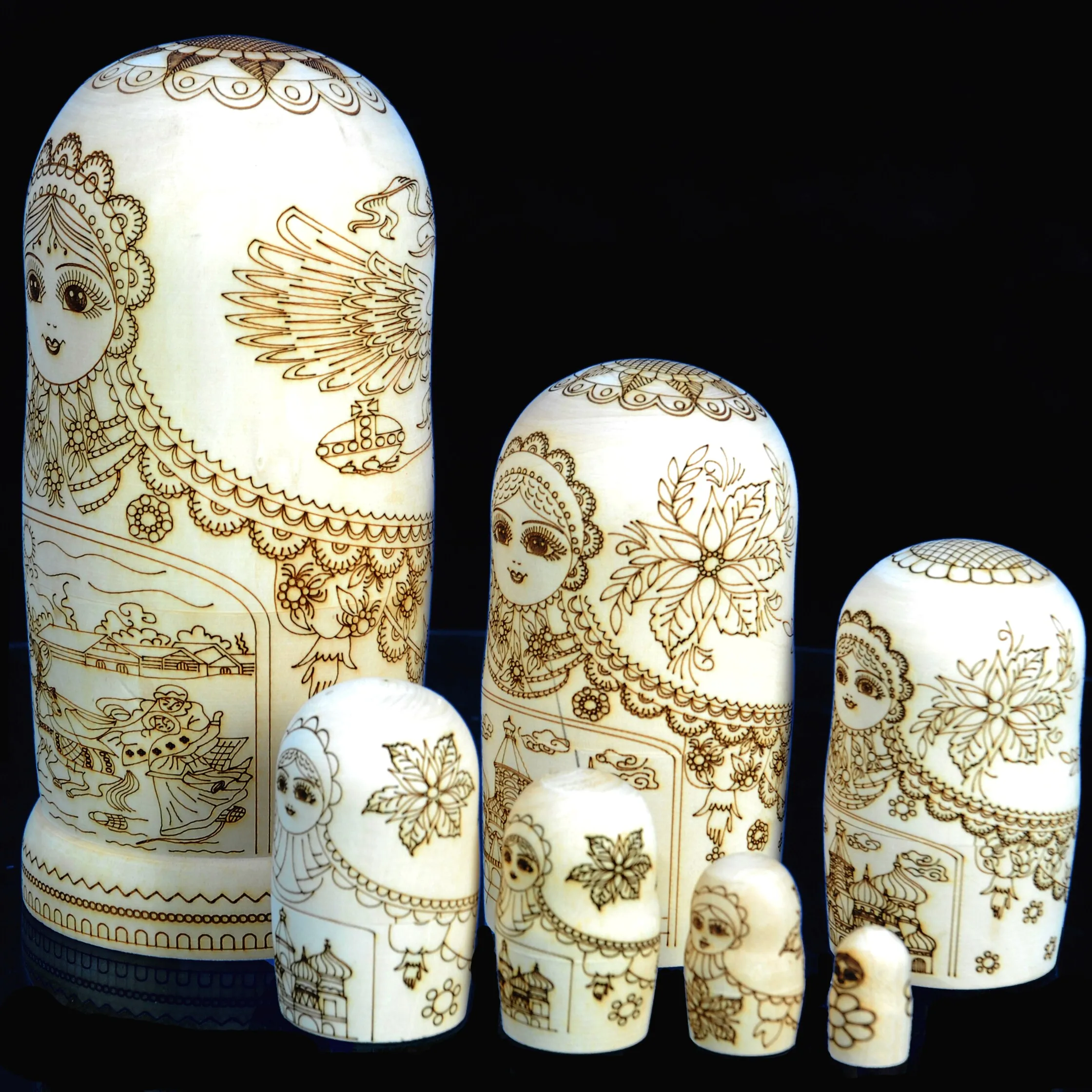 For Matryoshka doll 7-layer log engraved girl gift gift travel souvenir