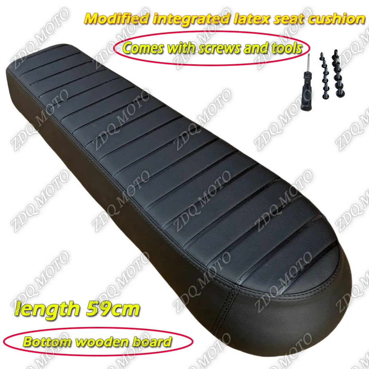 

Motorcycle seat cushion bicycle saddle seat integrated seat Latex cushion wooden bottom plate Super73 S1 S2 RX ZX Universal