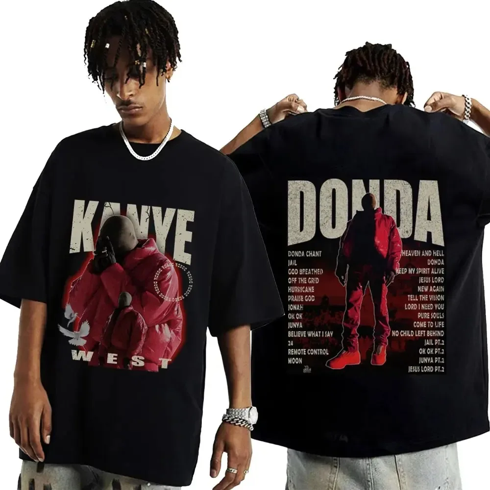 Rapper Kanye West Donda Graphic T Shirt Men Women Fashion Hip Hop Punk T-shirt Male Cozy Cotton Short Sleeve Oversized Tee Shirt