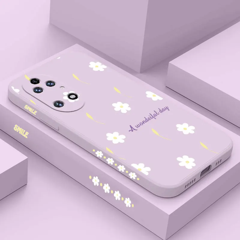 Scattered Daisies Silicone Phone Case For Huawei P50Pro P50 P40Pro P40 P20Pro P40Lite P30 P30Pro Mate 40 50Pro Nova 9SE 10 Cover