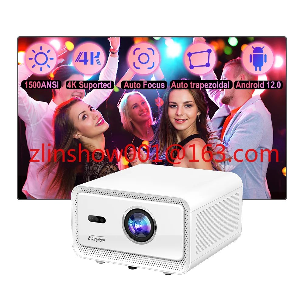 Cubelite Mini Smart Android 12 4K Projector 1080P Movie Theater Beamer with 1500 ANSI Resolution