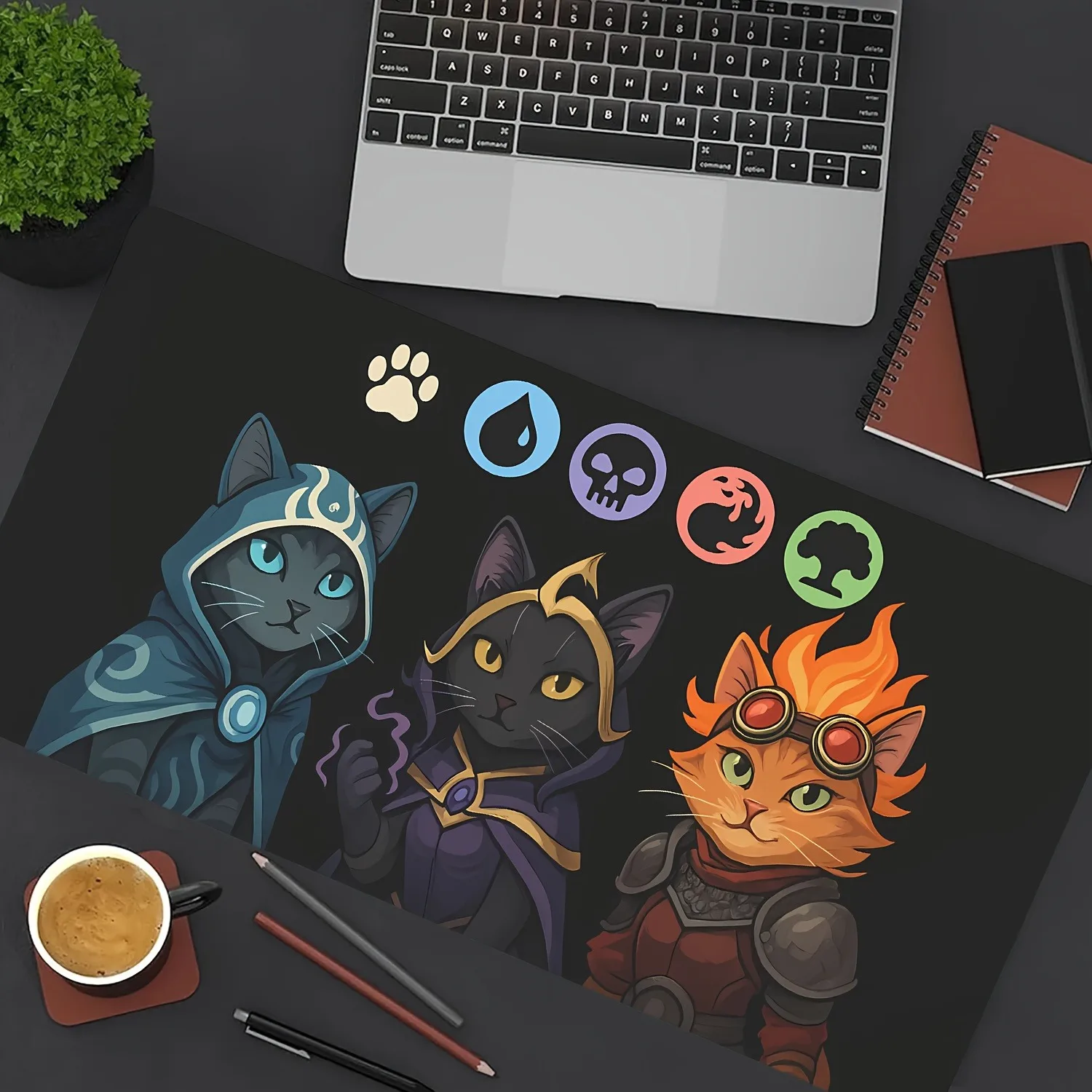 

MTG Cat Planeswalkers Mouse Pad Large Computer Office Game Table Mat XXL Rubber Non-slip Gaming Keyboard Mousepad Long Desk Pads