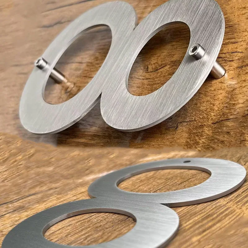 

5 in. Stainless Steel House Number 0 To 9 Outdoor Floating Metal Doorplates Address Signs 127mm Big Size Exterior Door Numbers