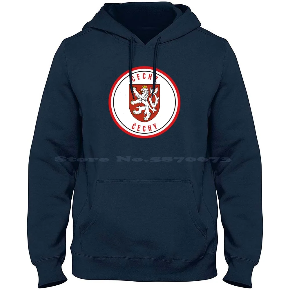 Czech Traditional Region Of Bohemia 100% Cotton Hoodie Roots Eastern Europe Traditional Region ? Echy Medieval Flag ? Eská