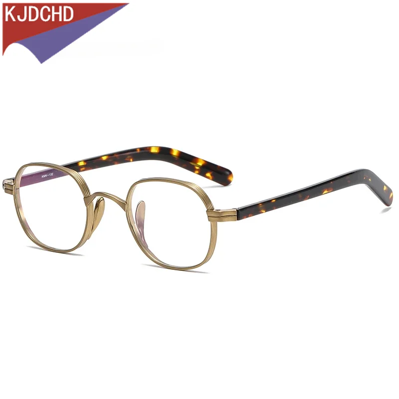 

Pure Titanium Glasses Frame for Women Vintage Round Myopia Optical Prescription Eyeglasses Frames for Men 2023 New Titan Eyewear