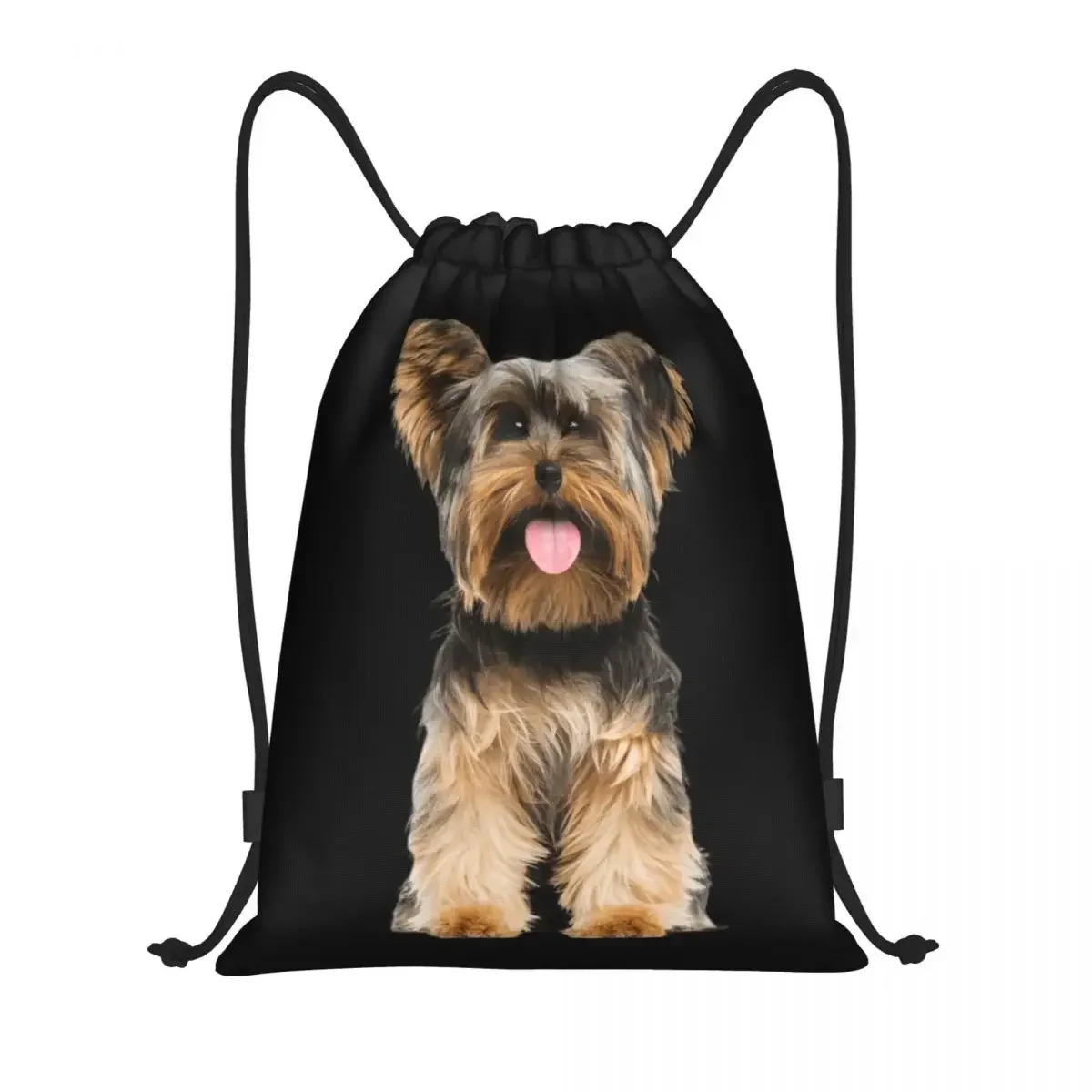 Custom Yorkshire Terrier Drawstring Bag Women Men Lightweight Yorkie Dog Sports Gym Storage Backpack