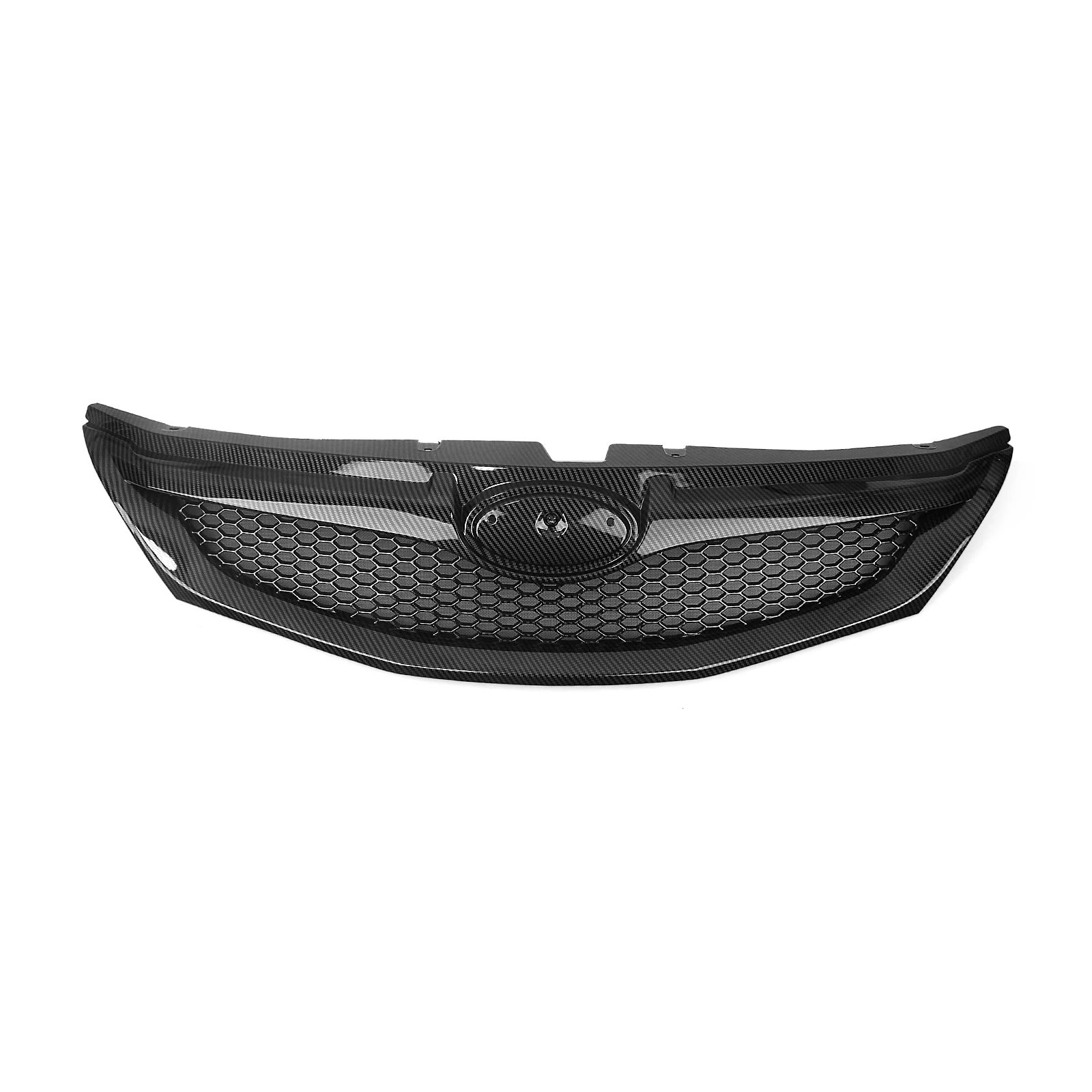 For Subaru Impreza WRX STI 10th Gen 2008-2011 Front Upper Grille + Lower Bumper Grill With Insects Prevention Mesh Cover Grid
