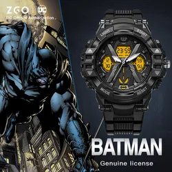 Original ZGO X DC Batman Watch Multi-Function Luminous Shock-Resistant Anti-Wear Mirror Large Dial Sports Watch Unisex 8728