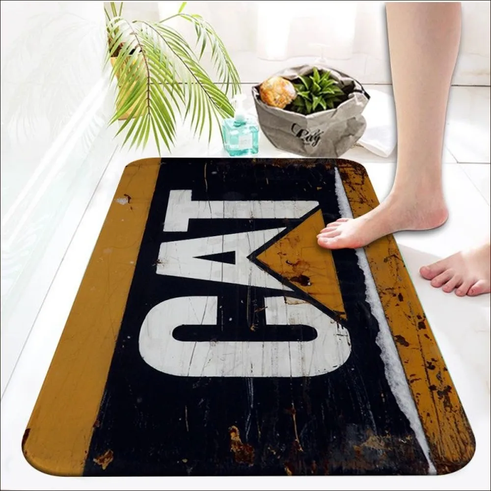 C-Caterpillar logo Floor Mat Room Mats Non-Slip Laundry Room Mat Laundry Decor Balcony Child Living Room Household Carpets