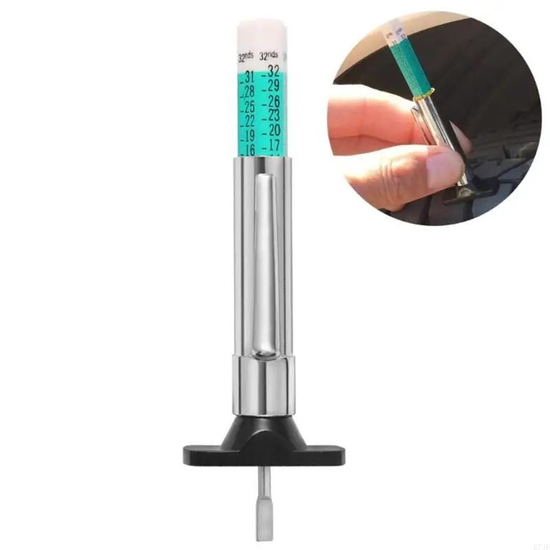 E74E Tyre Tread Depth Gauge Color Coded Car Tread Depth for Smart Color Coded Car Tire Depth Gauge Tester Depth Tool Tyre Tre