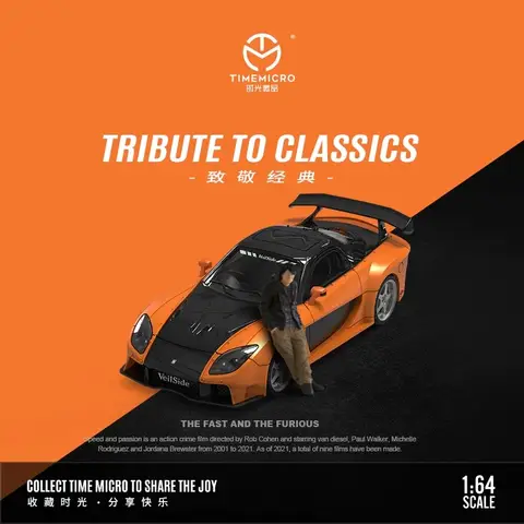 TimeMicro 1:64 RX-7 Veilside Speed & Passion Figure Version Alloy Model