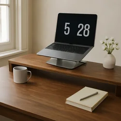 Minimalist Retro Display Stand North American Black Walnut Desktop Computer Stand Desktop Solid Wood Display Base Raised