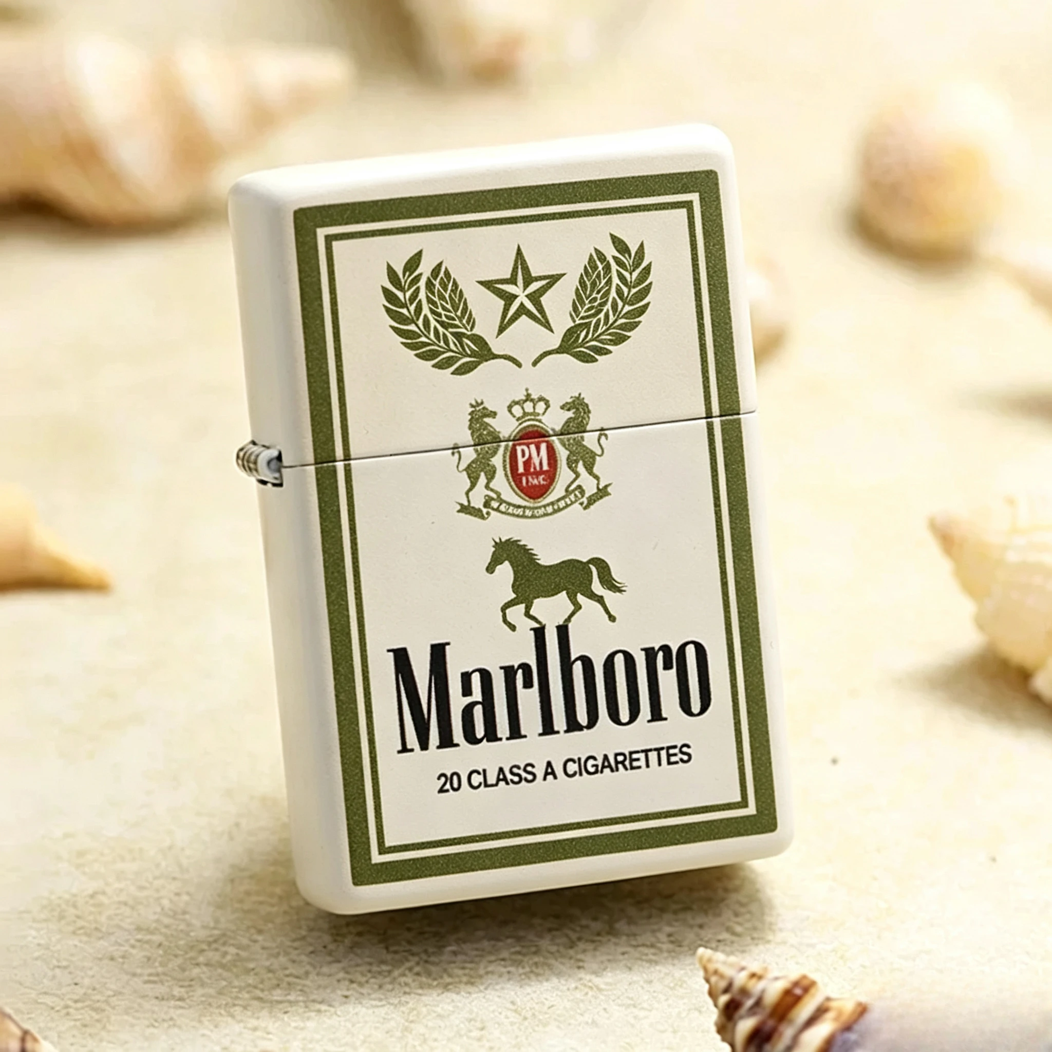 New Pink Cigarette Packaging Pattern Kerosiene Lighter Windproof Grinding Wheel Flip Metal Lighter Holiday Gift