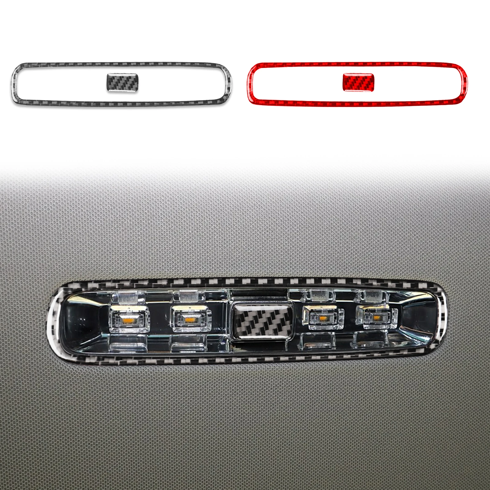 

For Benz GLE W167 2019—2024 Carbon Fiber Car Accessories Rear Reading Light Panel Cover Trim Sticker Interior Modification