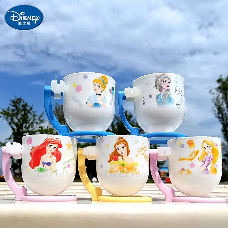 Disney Princess Beauty and the Beast Belle Frozen Elsa Cinderella The Little Mermaid Ariel Action Figure Toy Washing Cup Gifts