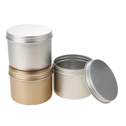 1pc Luxury Portable Jar 100ml 65*50mm Sealed Lip Aluminum Box Round Container Tins Empty Cosmetic Cream DIY Salves Beauty Tool