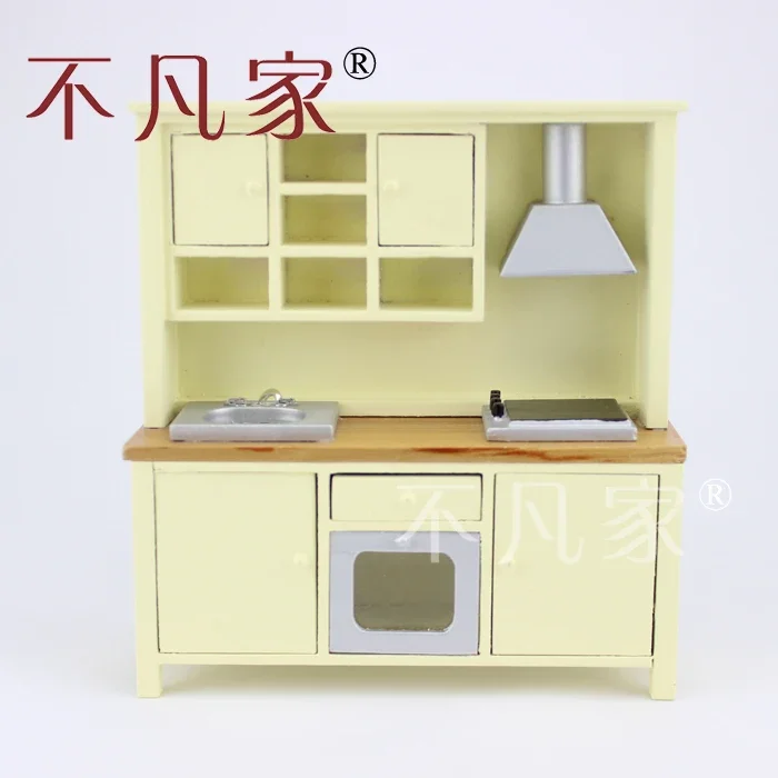 

Fine Dollhouse 1/12 Scale Miniature furniture beautiful Kitchen cabinet cooking bench