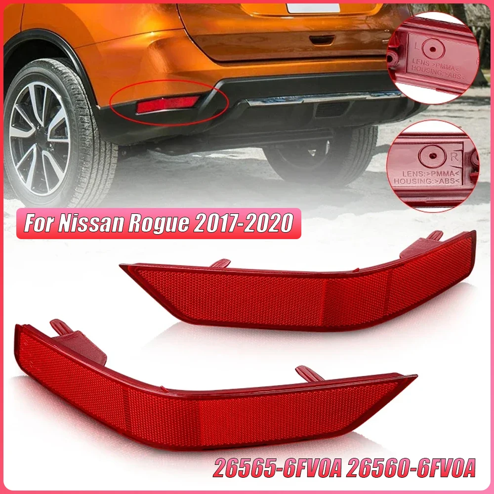 

26565-6FV0A 26560-6FV0A Rear Bumper Reflector Light for Nissan Rogue 2017 2018 2019 2020 Side Marker Light Exterior Accessories