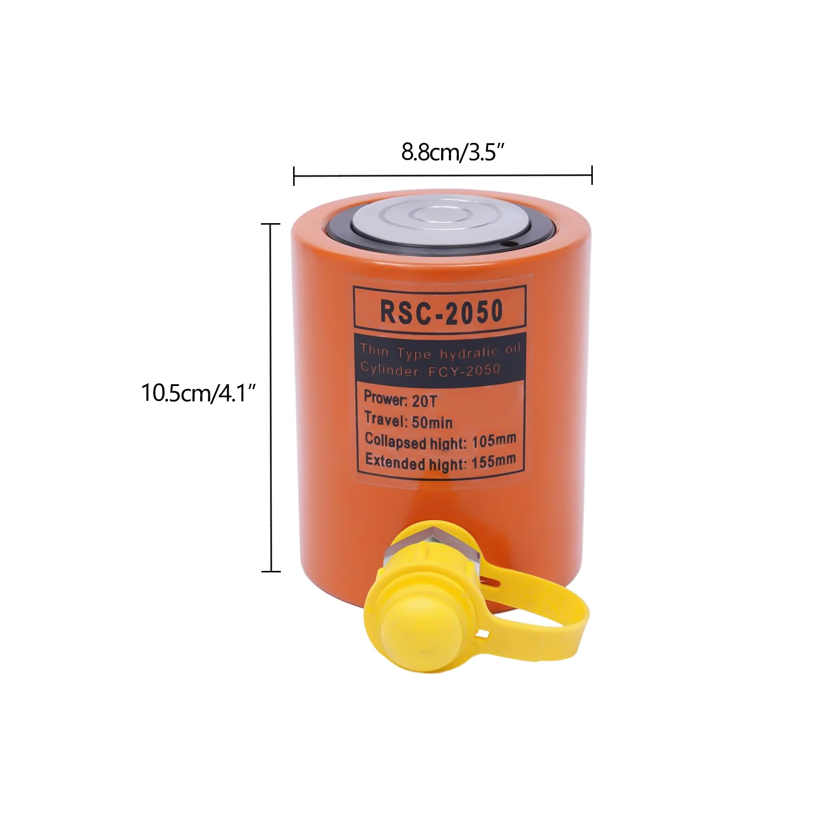 10T/20T hydraulischer Ram-Zylinderheber mit CP-180-Handpumpe. Ideal für Maschinen und Schiffbau, bietet zuverlässiges Heben.