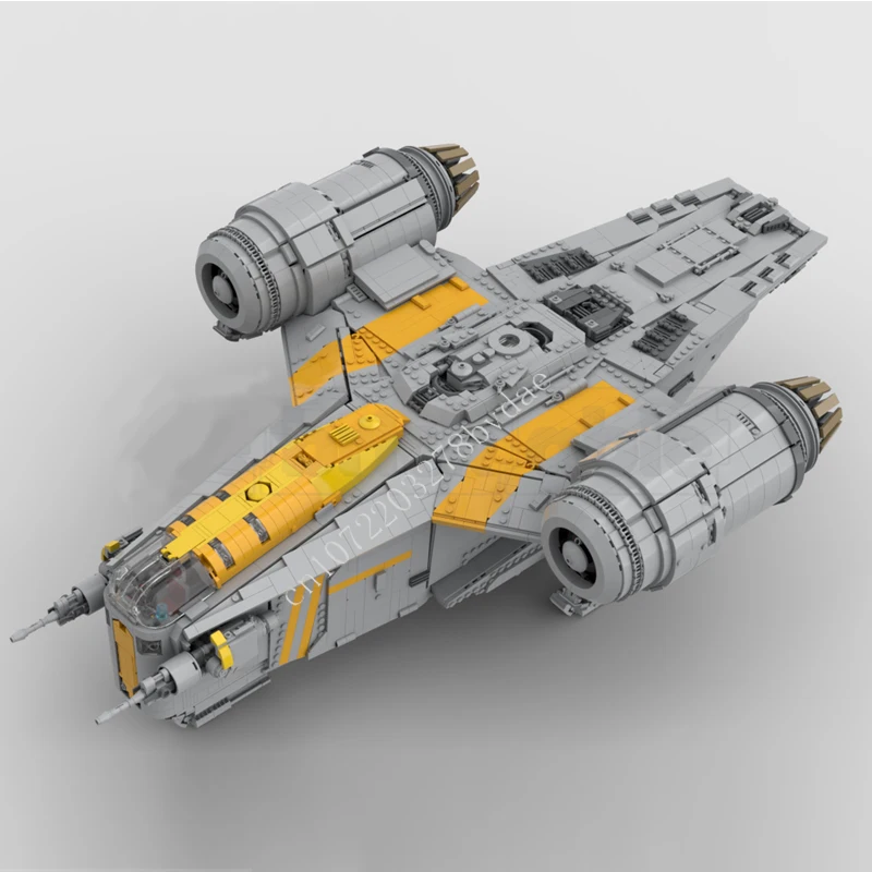 7113PCS Il Mandaloriano e Grogu Guerra Spaziale Militare MOC SpaceShip Battaglia Building Blocks Architettura FAI DA TE Giocattoli Educativi Regalo